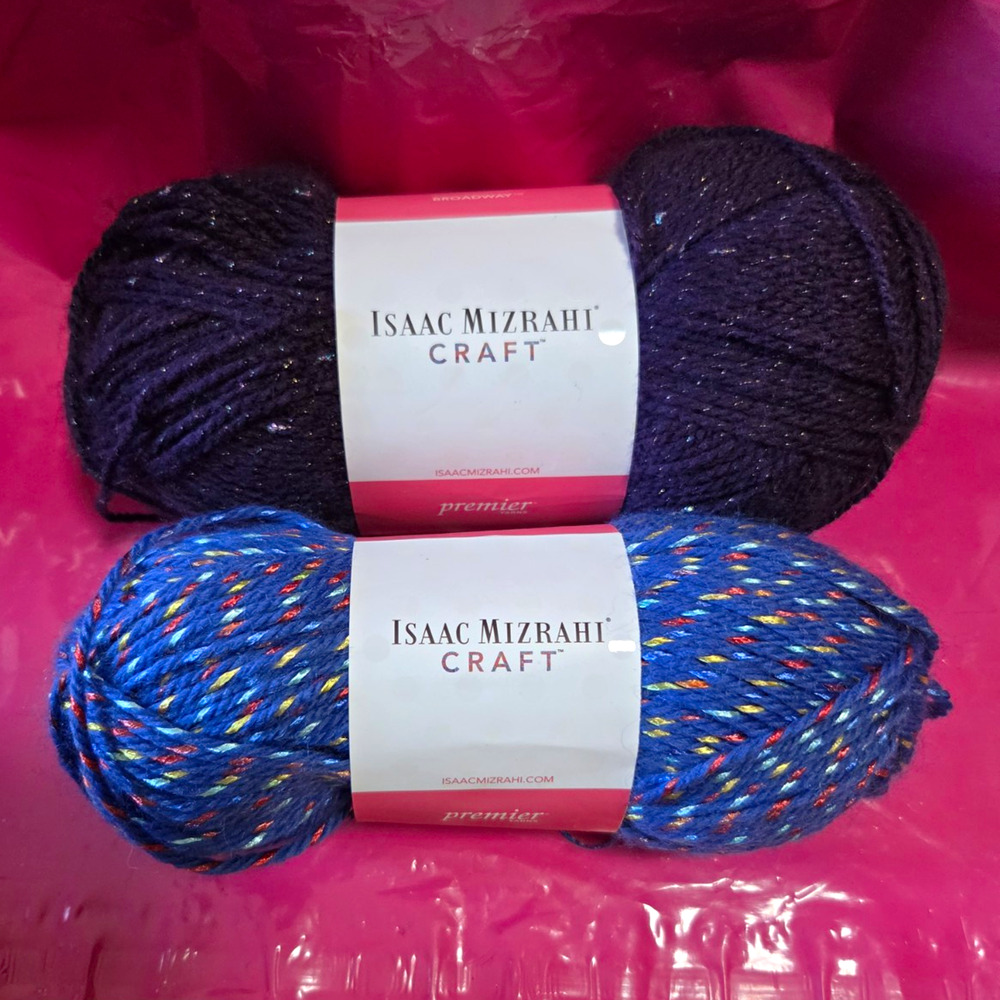 Isaac Mizrahi Craft Premier Yarns Metallic Worsted Weight Yarn Skeins Lot 2